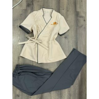 Đồng phục spa, đồng phục lễ tân spa chất cotton lạnh cao cấp, may theo mẫu