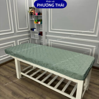 Ga bọc giường spa cotton trần bông cho giường spa, giường mi, phun xăm