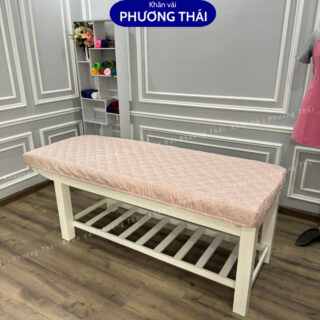 Ga bọc giường spa cotton trần bông cho giường spa, giường mi, phun xăm