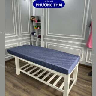 Ga bọc giường spa cotton trần bông cho giường spa, giường mi, phun xăm