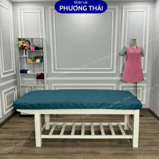 Ga bọc giường spa cotton trần bông cho giường spa, giường mi, phun xăm