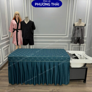 Ga giường gội đầu, ga gội 2in1 chất cotton trần bông