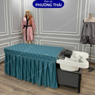 Ga giường gội đầu, ga gội 2in1 chất cotton trần bông