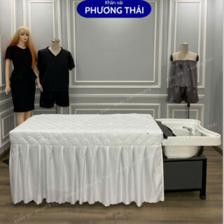 Ga giường gội đầu, ga gội 2in1 chất cotton trần bông