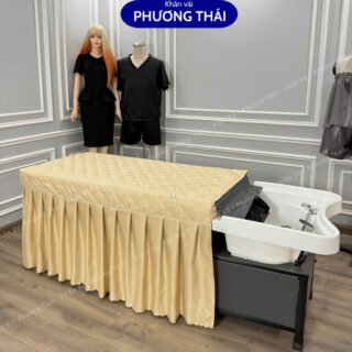 Ga giường gội đầu, ga gội 2in1 chất cotton trần bông