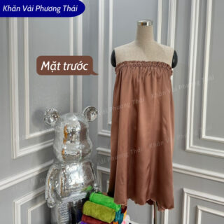Váy quây spa có CÚC LƯNG, váy quây massage phi lụa cao cấp, mát mịn, không nhăn