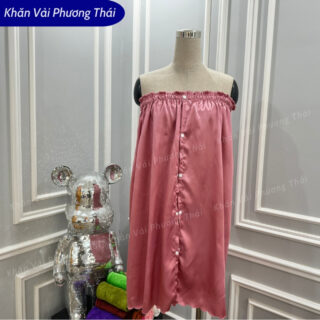 Váy quây spa có CÚC LƯNG, váy quây massage phi lụa cao cấp, mát mịn, không nhăn