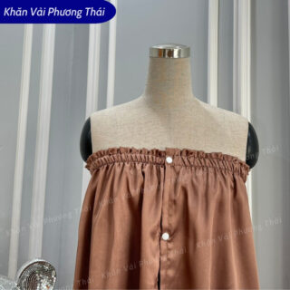 Váy quây spa có CÚC LƯNG, váy quây massage phi lụa cao cấp, mát mịn, không nhăn