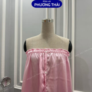 Váy quây spa có CÚC LƯNG, váy quây massage phi lụa cao cấp, mát mịn, không nhăn