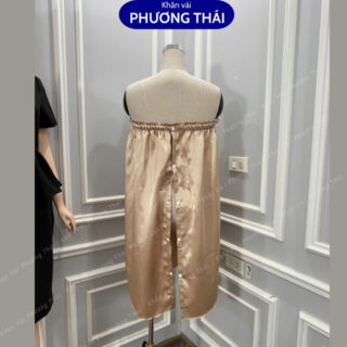 Váy quây spa có CÚC LƯNG, váy quây massage phi lụa cao cấp, mát mịn, không nhăn
