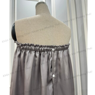 Váy quây spa có CÚC LƯNG, váy quây massage phi lụa cao cấp, mát mịn, không nhăn