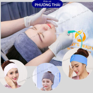 Băng đô spa, băng đô quấn đầu có miếng dán chắc chắn Băng đô spa, băng đô quấn đầu có miếng dán chắc chắn