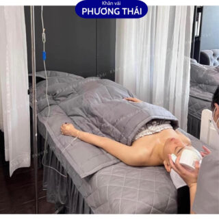Chăn đắp spa, chăn spa cottton trần bông 2 lớp, kt 120*180cm