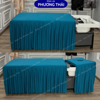 Ga giường gội đầu, ga gội 2in1 vải thun đẹp, dày, co giãn tốt - đủ màu