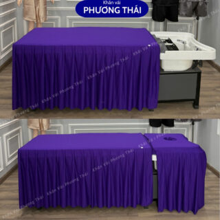 Ga giường gội đầu, ga gội 2in1 vải thun đẹp, dày, co giãn tốt - đủ màu