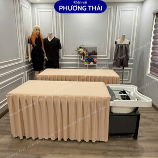 Ga giường gội đầu, ga gội 2in1 vải thun đẹp, dày, co giãn tốt - đủ màu