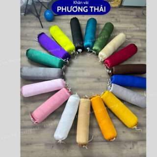 Gối kê chân spa, gối ôm spa lụa cao cấp dài 70cm
