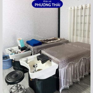 Ga giường gội đầu, ga gội 2in1 chất phi lụa trần bông cao cấp Ga giường gội đầu, ga gội 2in1 chất phi lụa trần bông cao cấp