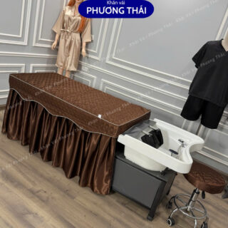 Ga giường gội đầu, ga gội 2in1 chất phi lụa trần bông cao cấp