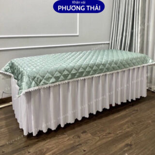 Tấm phủ giường spa lụa cao cấp, tấm trải giường, drap giường spa, giường mi, phun xăm KT 110*220cm
