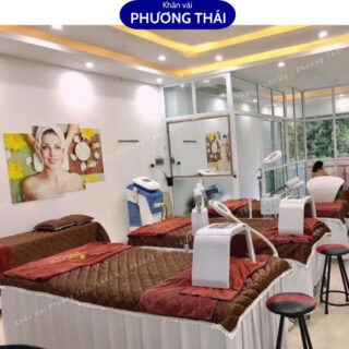 Tấm phủ giường spa lụa cao cấp, tấm trải giường, drap giường spa, giường mi, phun xăm KT 110*220cm