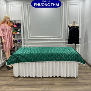Tấm phủ giường spa lụa cao cấp, tấm trải giường, drap giường spa, giường mi, phun xăm KT 110*220cm