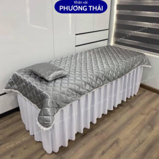 Tấm phủ giường spa lụa cao cấp, tấm trải giường spa