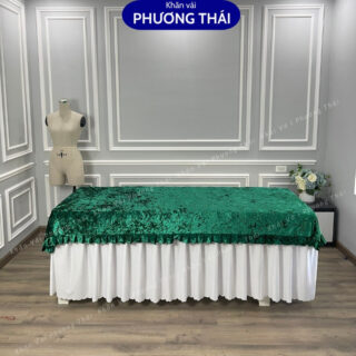 Tấm phủ nhung cao cấp cho spa, tấm phủ giường nối mi, phun xăm