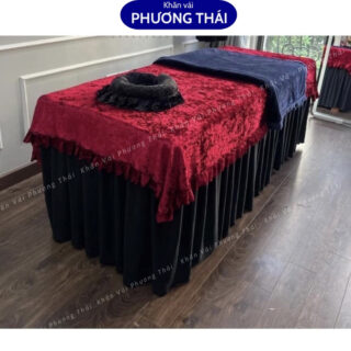 Tấm phủ nhung cao cấp cho spa, tấm phủ giường nối mi, phun xăm