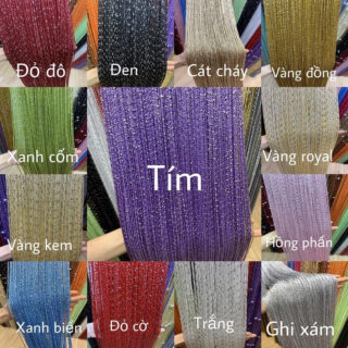 Rèm kim tuyến trang trí nhà cửa, spa, sự kiện nhiều màu, kt 3mx3m